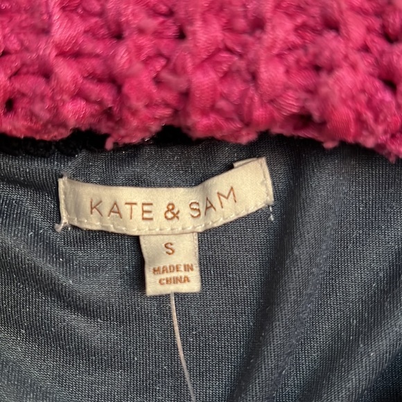 Kate and Sam women’s small blouse in velvety feel navy blue - Picture 4 of 4